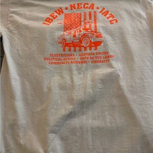 IBEW NECA JATC Gray T-Shirt with Orange Print